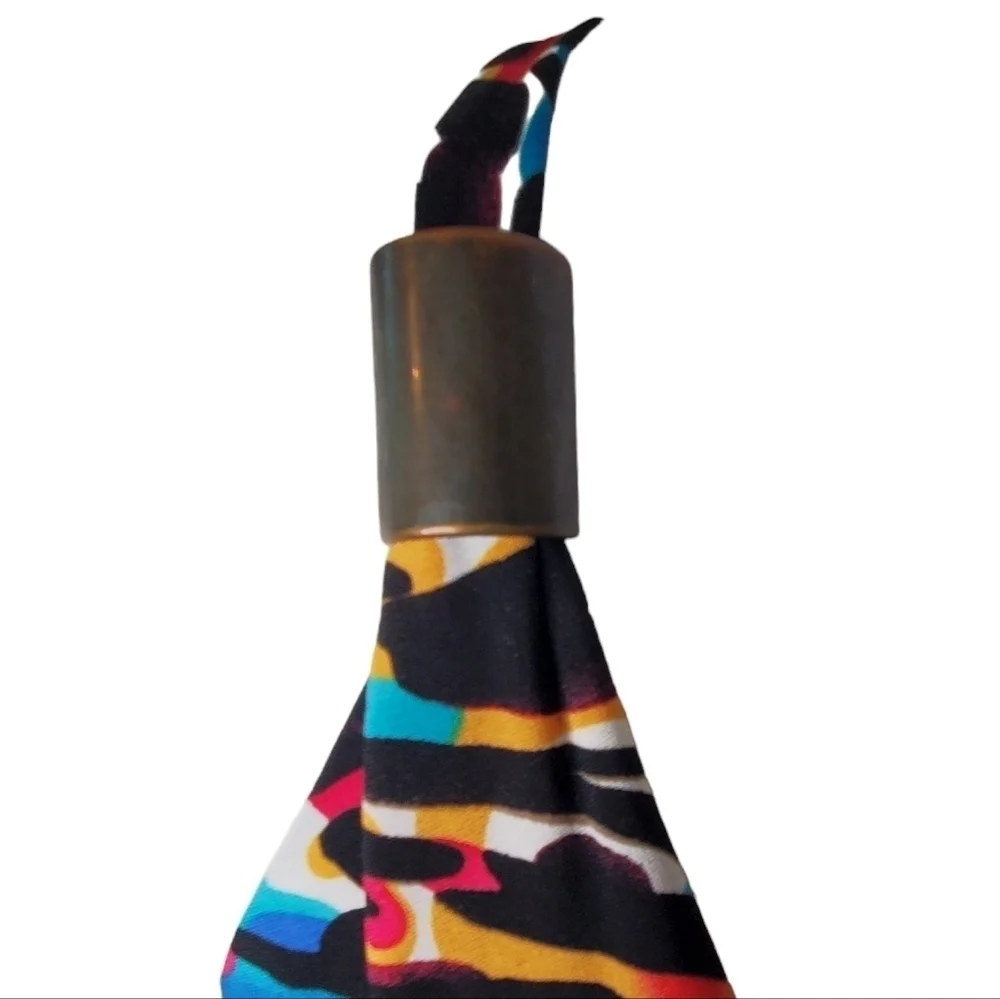 Kenneth Cole Multicolor Animal Print Fit and Flare Sleeveless Midi Dress Sz S - Picture 6 of 9